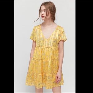 Urban Outfitters Pippa Chiffon Tiered Mini Dress